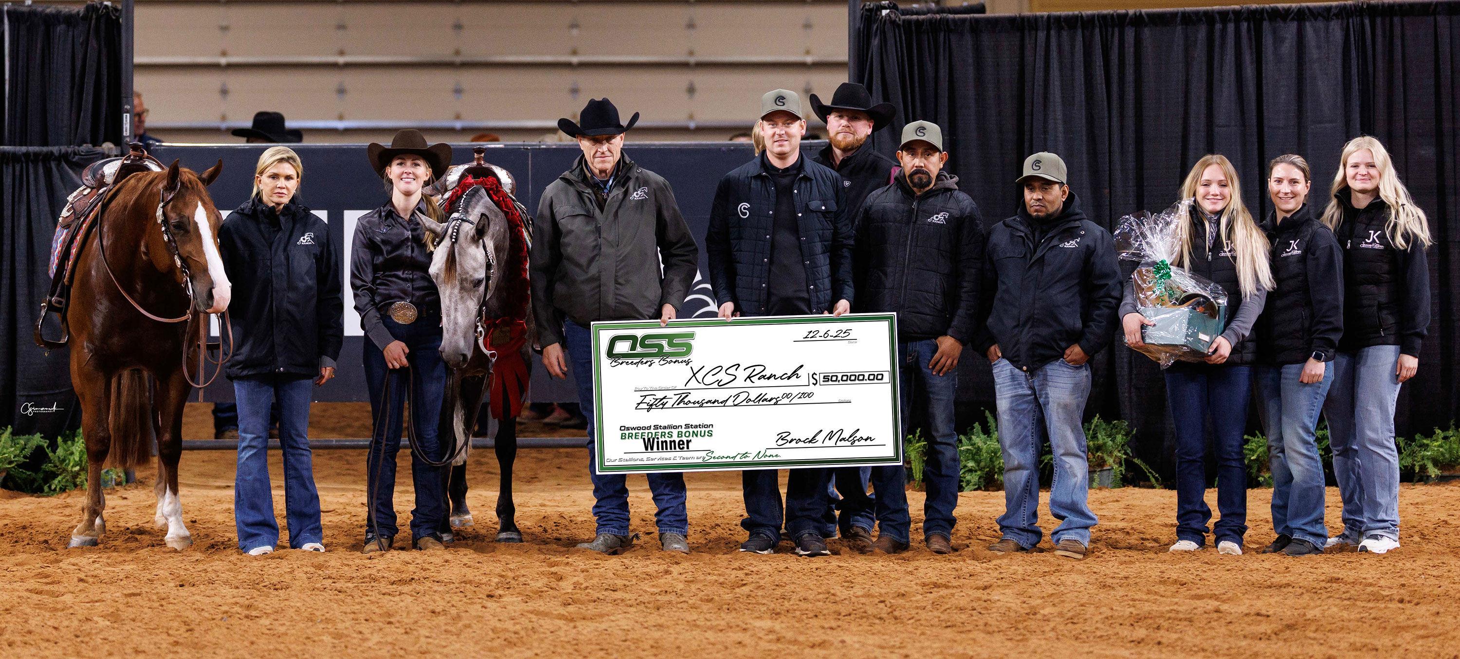 Breeders receiving their Oswood Breeders Bonus checks